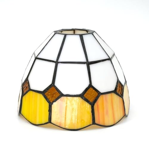 SUNMME Lampenschirm Ersatz 6 Zoll einfaches Gitter Kleiner Buntglas Lampenschirm handgefertigt Vintage Art Deco Deckenleuchte für Wand Kronleuchter Boden SUNMME Lampenschirm Ersatz 6 Zoll einfaches Gitter Kleiner Buntglas Lampenschirm handgefertigt Vintage Art Deco Deckenleuchte für Wand Kronleuchter Boden von SUNMME