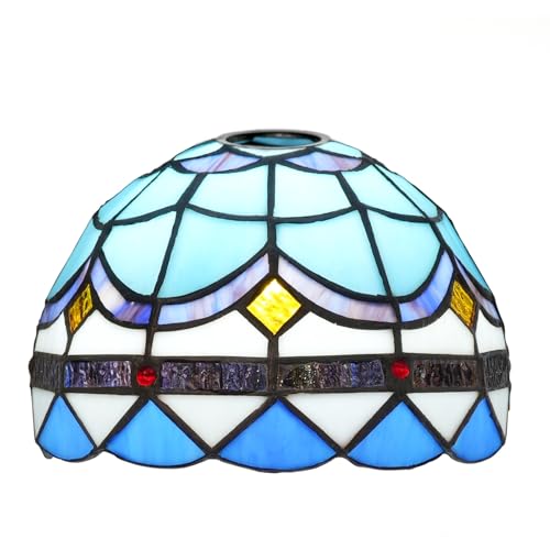 SUNMME Lampenschirm Ersatz 8 Zoll Mediterraner Federn Stil Buntglas Lampenschirm Vintage Handgefertigte Deckenleuchte Für Pendelleuchten Stehlampen Wand SUNMME Lampenschirm Ersatz 8 Zoll Mediterraner Federn Stil Buntglas Lampenschirm Vintage Handgefertigte Deckenleuchte Für Pendelleuchten Stehlampen Wand von SUNMME