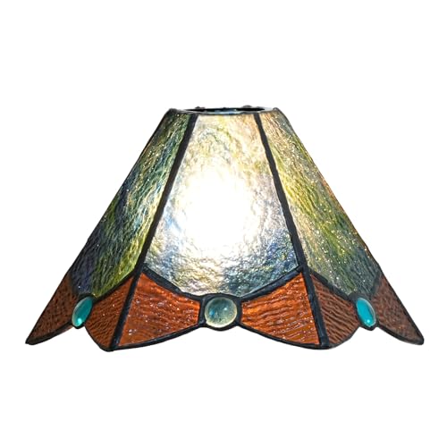 SUNMME Lampenschirm Ersatz 8 Zoll Wasserblau Stil Buntglas Lampenschirm Vintage Handgefertigte Deckenleuchte Für Pendelleuchten Stehlampen Wand SUNMME Lampenschirm Ersatz 8 Zoll Wasserblau Stil Buntglas Lampenschirm Vintage Handgefertigte Deckenleuchte Für Pendelleuchten Stehlampen Wand von SUNMME