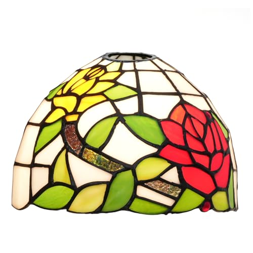 SUNMME Lampenschirm Ersatz 8 Zoll Zweifarbiger Rosenstil Buntglas Lampenschirm Vintage Handgefertigte Deckenleuchte Für Pendelleuchten Stehlampen Wand SUNMME Lampenschirm Ersatz 8 Zoll Zweifarbiger Rosenstil Buntglas Lampenschirm Vintage Handgefertigte Deckenleuchte Für Pendelleuchten Stehlampen Wand von SUNMME