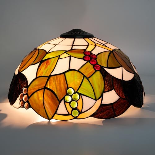 SUNMME Lampenschirme aus Glas, 40,6 cm, braun, traubenfarben, Ersatzschirm, Art Decor, Vintage-Lampenschirme, Zubehör, passend für Tisch-, Boden-, Pendelleuchte SUNMME Lampenschirme aus Glas, 40,6 cm, braun, traubenfarben, Ersatzschirm, Art Decor, Vintage-Lampenschirme, Zubehör, passend für Tisch-, Boden-, Pendelleuchte von SUNMME