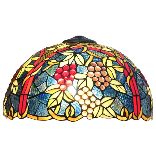 SUNMME Lampenschirme aus Glas, 43,2 cm, Traubenfrucht-Farbton, Ersatzschirm, Art Decor, Vintage-Lampenschirme, Zubehör, passend für Tisch-, Boden-, Pendelleuchte SUNMME Lampenschirme aus Glas, 43,2 cm, Traubenfrucht-Farbton, Ersatzschirm, Art Decor, Vintage-Lampenschirme, Zubehör, passend für Tisch-, Boden-, Pendelleuchte von SUNMME