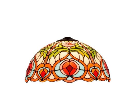 SUNMME Tiffany-Lampenschirm, 40,6 cm, Vintage-Buntglas-Lampenschirm, Ersatz für Tischlampen, Boden- und Deckenleuchte, Hängeleuchte SUNMME Tiffany-Lampenschirm, 40,6 cm, Vintage-Buntglas-Lampenschirm, Ersatz für Tischlampen, Boden- und Deckenleuchte, Hängeleuchte von SUNMME