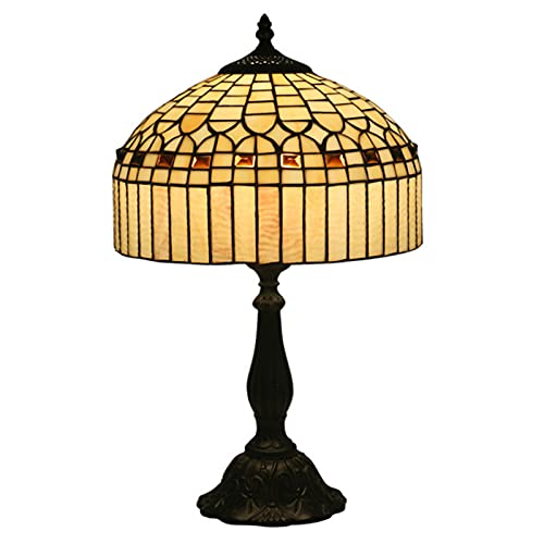 SUNMME Tischlampe Retro Nachttischlampe 12 Zoll Kunst Farbiger Glaslampenschirm Geeignet Für Arbeitszimmer Schlafzimmer Dekoration Legierungssockel SUNMME Tischlampe Retro Nachttischlampe 12 Zoll Kunst Farbiger Glaslampenschirm Geeignet Für Arbeitszimmer Schlafzimmer Dekoration Legierungssockel von SUNMME