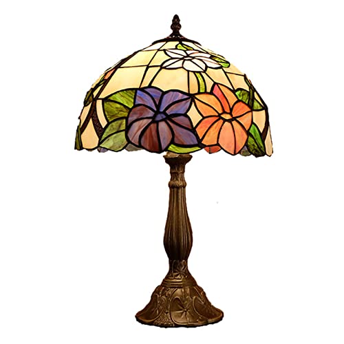 SUNMME VintageTischlampe 12 Zoll Farbiges Glas Lotus Muster Handgefertigter Lampenschirm Geeignet Für Wohnzimmer Schlafzimmer Nachttisch SUNMME VintageTischlampe 12 Zoll Farbiges Glas Lotus Muster Handgefertigter Lampenschirm Geeignet Für Wohnzimmer Schlafzimmer Nachttisch von SUNMME