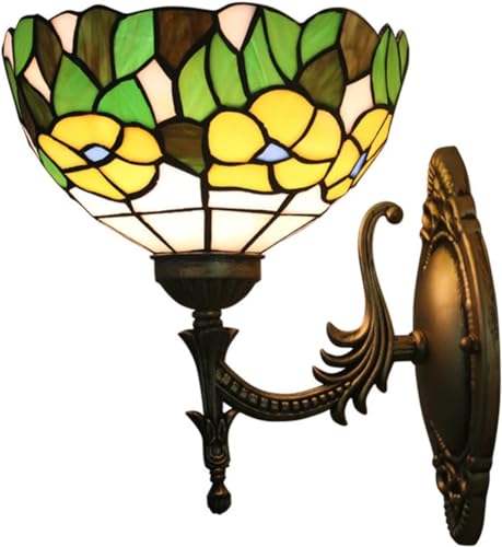 SUNMME Wandlampen im europäischen Stil -Stil montierte Lampe Nachtlicht handgefertigte Buntglas-Lampenschirm Bronze Farbe Legierung Basis Schlafzimmer Büro Flur Treppe SUNMME Wandlampen im europäischen Stil -Stil montierte Lampe Nachtlicht handgefertigte Buntglas-Lampenschirm Bronze Farbe Legierung Basis Schlafzimmer Büro Flur Treppe von SUNMME