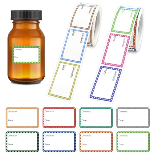 SUNNIFLY 1000 Stück Gefrieretiketten zum Beschriften, Leicht Abziehbare Gefrieretiketten zum Beschriften, Selbstklebende Datum Etiketten für Küche, Restaurant, Lebensmittelgeschäft (25 x 40 mm) von SUNNIFLY