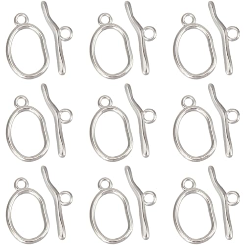 SUNNYCLUE 10er Pack Silberne Edelstahl Knebelverschlüsse für Halsketten, Armbänder & Schmuckherstellung - Lobster Claw Verschluss - Hochwertiger Edelstahl - Ideal für selbstgemachten Schmuck von SUNNYCLUE