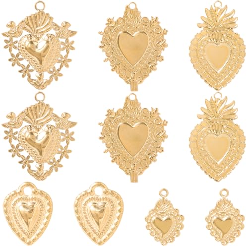 SUNNYCLUE 1 Box 10 Stück 5 Stile Echte 18 Karat Vergoldete Herz Jesu Anhänger Gothic Liebesanhänger Massen Valentinstagsanhänger Aus Mexikanischem Edelstahl Für Schmuckherstellung Zubehör DIY Basteln SUNNYCLUE 1 Box 10 Stück 5 Stile Echte 18 Karat Vergoldete Herz Jesu Anhänger Gothic Liebesanhänger Massen Valentinstagsanhänger Aus Mexikanischem Edelstahl Für Schmuckherstellung Zubehör DIY Basteln von SUNNYCLUE
