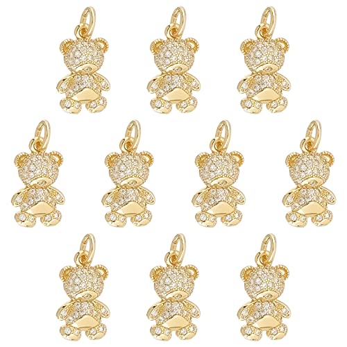 SUNNYCLUE 1 Box 10 Stück 18K Bären Charms Gummibärchen Charms Vergoldetes Messing Charm Micro Pave Zirkonia Aufhängeöse Tier Charms Für Die Schmuckherstellung Charm Halskette Ohrringe Armband DIY Hand SUNNYCLUE 1 Box 10 Stück 18K Bären Charms Gummibärchen Charms Vergoldetes Messing Charm Micro Pave Zirkonia Aufhängeöse Tier Charms Für Die Schmuckherstellung Charm Halskette Ohrringe Armband DIY Hand von SUNNYCLUE