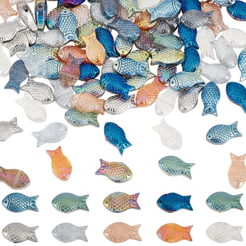SUNNYCLUE 1 Box 100 Stück 10 Farben Galvanisierte Glasperlen Fischperle Geschnitzt Sommerlich Bunt Süße Fischglas Perle Meerestier Perle Zum Basteln DIY Schmuck Schlüsselanhänger Armband Halskette Per SUNNYCLUE 1 Box 100 Stück 10 Farben Galvanisierte Glasperlen Fischperle Geschnitzt Sommerlich Bunt Süße Fischglas Perle Meerestier Perle Zum Basteln DIY Schmuck Schlüsselanhänger Armband Halskette Per von SUNNYCLUE
