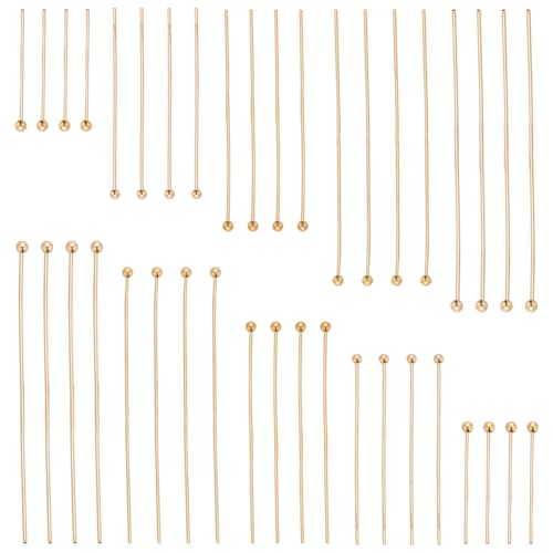 SUNNYCLUE 1 Box 100 Stück 20/30/35/45/50mm Schmuckkugelstifte Goldkopfstift Bulk Echtes 18K Vergoldetes Messing Kleine Runde Kugelkopfstifte Lange Beschläge Stifte Zur Schmuckherstellung Ohrringe Armb SUNNYCLUE 1 Box 100 Stück 20/30/35/45/50mm Schmuckkugelstifte Goldkopfstift Bulk Echtes 18K Vergoldetes Messing Kleine Runde Kugelkopfstifte Lange Beschläge Stifte Zur Schmuckherstellung Ohrringe Armb von SUNNYCLUE