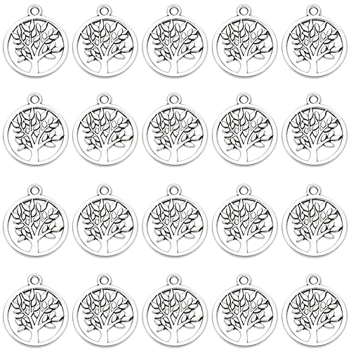 SUNNYCLUE 1 Box 100 Stück Lebensbaum Anhänger, Yggdrasil Silber Baum Des Lebens Charm Kleiner Baum Charms Bulk Stil Legierungsanhänger Runde Metallpflanze Glücksbringer Für Die Schmuckherstellung Char SUNNYCLUE 1 Box 100 Stück Lebensbaum Anhänger, Yggdrasil Silber Baum Des Lebens Charm Kleiner Baum Charms Bulk Stil Legierungsanhänger Runde Metallpflanze Glücksbringer Für Die Schmuckherstellung Char von SUNNYCLUE