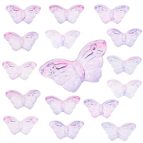 SUNNYCLUE 1 Box 100 Stück Schmetterlings-Perlen-Charms Schmetterlings-Glasperlen Transparent Mit Glitzerpulver-Perlen-Zubehör Für Die Herstellung von DIY-Schmuck, Ohrringen, Armbändern, Halsketten SUNNYCLUE 1 Box 100 Stück Schmetterlings-Perlen-Charms Schmetterlings-Glasperlen Transparent Mit Glitzerpulver-Perlen-Zubehör Für Die Herstellung von DIY-Schmuck, Ohrringen, Armbändern, Halsketten von SUNNYCLUE