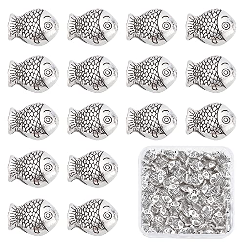 SUNNYCLUE 1 Box 100 Stück Silber Fisch Perlen Fisch Zwischenperlen Doppelseitig Fisch Charme Tibetischen Stil Legierung Ozean Tier Lose Perlen Für Schmuckherstellung Kits Frauen Erwachsene DIY Armband SUNNYCLUE 1 Box 100 Stück Silber Fisch Perlen Fisch Zwischenperlen Doppelseitig Fisch Charme Tibetischen Stil Legierung Ozean Tier Lose Perlen Für Schmuckherstellung Kits Frauen Erwachsene DIY Armband von SUNNYCLUE