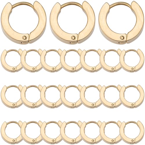 SUNNYCLUE 1 Box 12 Paar Huggie-Creolen-Ohrring-Haken mit Klappbügel, 304 Edelstahl, 14 mm, kleiner, runder Ring, Hebelverschluss, Ohrhaken für Schmuckherstellung, Ohrringe, Zubehör, DIY Handwerk SUNNYCLUE 1 Box 12 Paar Huggie-Creolen-Ohrring-Haken mit Klappbügel, 304 Edelstahl, 14 mm, kleiner, runder Ring, Hebelverschluss, Ohrhaken für Schmuckherstellung, Ohrringe, Zubehör, DIY Handwerk von SUNNYCLUE
