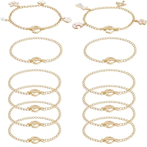 SUNNYCLUE 1 Box 12 Stück Echtes 18 Karat Vergoldetes Armband Mit Knebelverschluss Edelstahl Armbandketten Metall OT Glieder Runde Ketten Für Schmuckherstellung Bastelbedarf DIY Fundstücke Damen Herren SUNNYCLUE 1 Box 12 Stück Echtes 18 Karat Vergoldetes Armband Mit Knebelverschluss Edelstahl Armbandketten Metall OT Glieder Runde Ketten Für Schmuckherstellung Bastelbedarf DIY Fundstücke Damen Herren von SUNNYCLUE