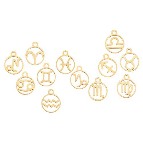 SUNNYCLUE 1 Box 12 Stück Edelstahl 12 Konstellationen Sternzeichen Anhänger Charms Astrologie Horoskop Charm Perlen Flach Rund Schmuckzubehör Für Frauen DIY Schmuck Basteln SUNNYCLUE 1 Box 12 Stück Edelstahl 12 Konstellationen Sternzeichen Anhänger Charms Astrologie Horoskop Charm Perlen Flach Rund Schmuckzubehör Für Frauen DIY Schmuck Basteln von SUNNYCLUE