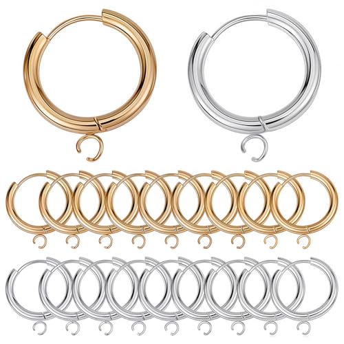 SUNNYCLUE 1 Box 12 Stück Huggie Hoop Leverbacks 18 mm Leverback Ohrringzubehör Echter 24K Vergoldeter Edelstahl Hebelverschluss Ohrring Haken Runde Scharnier Creolen Ohrhaken Für Die Schmuckherstellun SUNNYCLUE 1 Box 12 Stück Huggie Hoop Leverbacks 18 mm Leverback Ohrringzubehör Echter 24K Vergoldeter Edelstahl Hebelverschluss Ohrring Haken Runde Scharnier Creolen Ohrhaken Für Die Schmuckherstellun von SUNNYCLUE