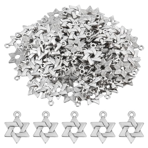 SUNNYCLUE 1 Box 120 Stück Davidstern Charms Großpackung Magen David Stern Charm Sechszackige Sterne Legierung Retro Tibetan Silber Hexagramm Glücksbringer Für Schmuckherstellung Zubehör DIY Halskette SUNNYCLUE 1 Box 120 Stück Davidstern Charms Großpackung Magen David Stern Charm Sechszackige Sterne Legierung Retro Tibetan Silber Hexagramm Glücksbringer Für Schmuckherstellung Zubehör DIY Halskette von SUNNYCLUE