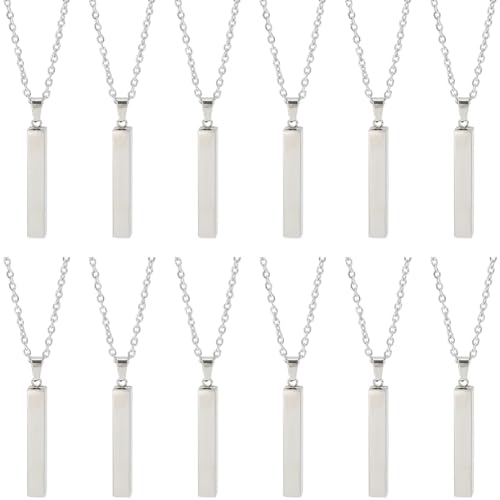 SUNNYCLUE 1 Box 12er Pack 20 Zoll/50cm Edelstahl Gravur Halskettenrohlinge Metallstempel Halsketten Großpackung Silberfarbener Gravierbarer Rechteckiger Stempelstab Schmuck Für Damen Und Herren DIY N SUNNYCLUE 1 Box 12er Pack 20 Zoll/50cm Edelstahl Gravur Halskettenrohlinge Metallstempel Halsketten Großpackung Silberfarbener Gravierbarer Rechteckiger Stempelstab Schmuck Für Damen Und Herren DIY N von SUNNYCLUE