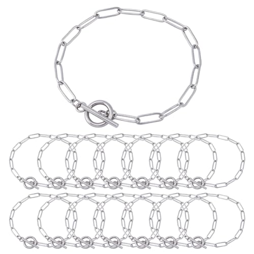 SUNNYCLUE 1 Box 15 Stück Runde Gliederkettenarmbänder Mit Knebelverschluss Charm Armbandkette Großpackung Mit OT Verschluss Edelstahl Kettenarmband Beschläge Zur Schmuckherstellung Kettenzubehör DIY A SUNNYCLUE 1 Box 15 Stück Runde Gliederkettenarmbänder Mit Knebelverschluss Charm Armbandkette Großpackung Mit OT Verschluss Edelstahl Kettenarmband Beschläge Zur Schmuckherstellung Kettenzubehör DIY A von SUNNYCLUE