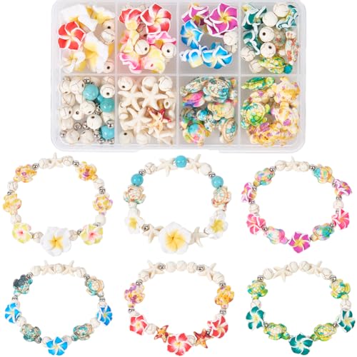SUNNYCLUE 1 Box 159 Stück DIY 6 Sets Armband Bastelsets Plumeria Blumenperlen Polymer Ton Hawaii Blumen Seestern Meeresschildkröte Strand Ozean Sommerperlen Für Schmuckherstellungssets Geschenke Für E SUNNYCLUE 1 Box 159 Stück DIY 6 Sets Armband Bastelsets Plumeria Blumenperlen Polymer Ton Hawaii Blumen Seestern Meeresschildkröte Strand Ozean Sommerperlen Für Schmuckherstellungssets Geschenke Für E von SUNNYCLUE