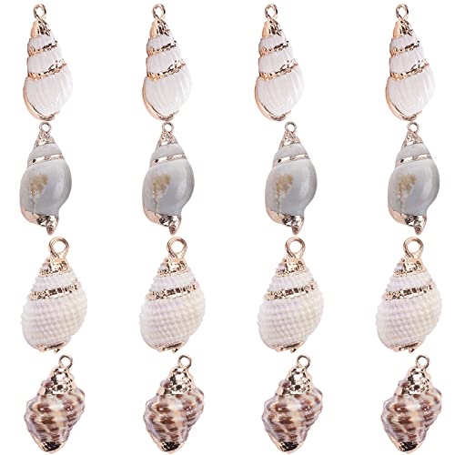 SUNNYCLUE 1 Box 16 Stück 4 Stile Natürliche Sprial-Muschel-Anhänger Muschelschalen-Charms Mit Eisenbeschichteter Doppelschlaufe Und Bügel Für Halsketten-Armband-Ohrring-Herstellung SUNNYCLUE 1 Box 16 Stück 4 Stile Natürliche Sprial-Muschel-Anhänger Muschelschalen-Charms Mit Eisenbeschichteter Doppelschlaufe Und Bügel Für Halsketten-Armband-Ohrring-Herstellung von SUNNYCLUE
