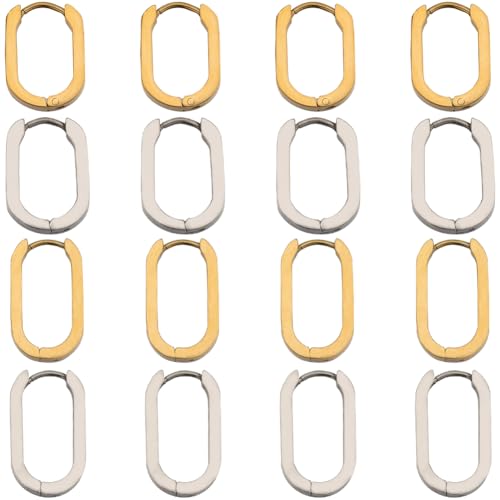 SUNNYCLUE 1 Box 16 Stück 8 Paar Creolen Leverback Ohrhaken Französische Ohrringhaken Gold/Silber Rechteckig Edelstahl Winzige Knorpel Huggie Creolen Ohrring Beschläge Zur Schmuckherstellung Zubehör Zu SUNNYCLUE 1 Box 16 Stück 8 Paar Creolen Leverback Ohrhaken Französische Ohrringhaken Gold/Silber Rechteckig Edelstahl Winzige Knorpel Huggie Creolen Ohrring Beschläge Zur Schmuckherstellung Zubehör Zu von SUNNYCLUE