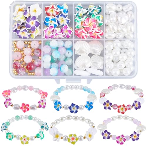 SUNNYCLUE 1 Box 174 Stück DIY 6 Sets Armband Herstellungsset Plumeria Blumenperlen Polymer Tonperlen Sommer Ozean Hawaii Muschelperlen Imitationsperlen Für Schmuckherstellungssets Geschenke Für Erwach SUNNYCLUE 1 Box 174 Stück DIY 6 Sets Armband Herstellungsset Plumeria Blumenperlen Polymer Tonperlen Sommer Ozean Hawaii Muschelperlen Imitationsperlen Für Schmuckherstellungssets Geschenke Für Erwach von SUNNYCLUE