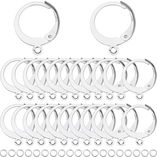 SUNNYCLUE 1 Box 180 Teiliges Ohrringzubehör Set 80 Teiliges 304 Teiliges Ohrring Haken Aus Edelstahl 100 Teilige Offene Biegeringe Runde Huggie Creolen Brisur Ohrringe Verschlüsse Für Schmuckherstellu von SUNNYCLUE