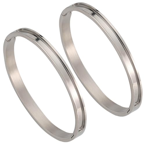 SUNNYCLUE 1 Box 2 Stück Armbandrohlinge Edelstahl Scharnierarmbänder Blank 51x61mm Leere Manschettenarmreif Rillen Inlay Armbandbasis Für Schmuckherstellungssets DIY Intarsien Edelstein Leder Inlay Ar SUNNYCLUE 1 Box 2 Stück Armbandrohlinge Edelstahl Scharnierarmbänder Blank 51x61mm Leere Manschettenarmreif Rillen Inlay Armbandbasis Für Schmuckherstellungssets DIY Intarsien Edelstein Leder Inlay Ar von SUNNYCLUE