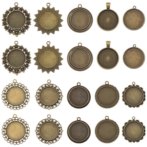 SUNNYCLUE 1 Box 20 Stück 10 Stile Bronze Anhängertablett Runde Lünettentabletts 25mm Antike Metalllegierung Blanker Blumenrahmen Basis Cabochon Charms Für Schmuckherstellung DIY Basteln Foto Zubehör SUNNYCLUE 1 Box 20 Stück 10 Stile Bronze Anhängertablett Runde Lünettentabletts 25mm Antike Metalllegierung Blanker Blumenrahmen Basis Cabochon Charms Für Schmuckherstellung DIY Basteln Foto Zubehör von SUNNYCLUE