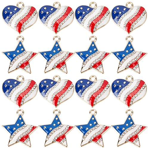 SUNNYCLUE 1 Box 20 Stück Amerika Flaggen Charms USA Charms Patriotischer Unabhängigkeitstag Charm 4. Juli Strasssteine Liebes Herz Stern Charms Für Die Schmuckherstellung Charm Halsketten Armband Ohrr SUNNYCLUE 1 Box 20 Stück Amerika Flaggen Charms USA Charms Patriotischer Unabhängigkeitstag Charm 4. Juli Strasssteine Liebes Herz Stern Charms Für Die Schmuckherstellung Charm Halsketten Armband Ohrr von SUNNYCLUE