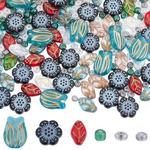 SUNNYCLUE 1 Box 230 Stück 6 Stile Tschechische Glasperlen Böhmische Acrylperlen Blätter Blumen Rund Kunststoff Transparent Süße Kleine Perlen Zur Schmuckherstellung Armbänder Halsketten Ohrringe Baste SUNNYCLUE 1 Box 230 Stück 6 Stile Tschechische Glasperlen Böhmische Acrylperlen Blätter Blumen Rund Kunststoff Transparent Süße Kleine Perlen Zur Schmuckherstellung Armbänder Halsketten Ohrringe Baste von SUNNYCLUE