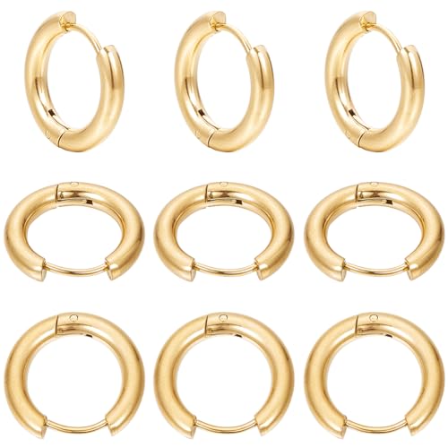 SUNNYCLUE 1 Box 24 Stück 12 Paar Huggie Creolen Ohrringe Echte 18K Vergoldete Huggie Ohrringe Aus Edelstahl Brisur Ohrringhaken 18 mm Runde Huggie Ohrringhaken Für Schmuckherstellungszubehör SUNNYCLUE 1 Box 24 Stück 12 Paar Huggie Creolen Ohrringe Echte 18K Vergoldete Huggie Ohrringe Aus Edelstahl Brisur Ohrringhaken 18 mm Runde Huggie Ohrringhaken Für Schmuckherstellungszubehör von SUNNYCLUE