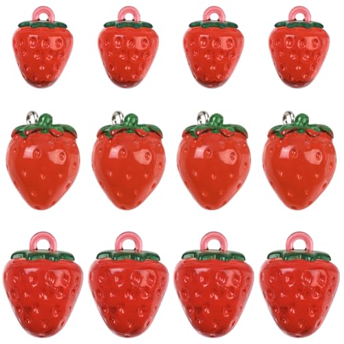 SUNNYCLUE 1 Box 24 Stück 3D Erdbeer Anhänger Großpackung Harz Fruchtanhänger Acryl Rote Erdbeeren Sommer Imitat Lebensmittelanhänger Für Die Schmuckherstellung Armbänder Halsketten DIY Bastelzubehör H SUNNYCLUE 1 Box 24 Stück 3D Erdbeer Anhänger Großpackung Harz Fruchtanhänger Acryl Rote Erdbeeren Sommer Imitat Lebensmittelanhänger Für Die Schmuckherstellung Armbänder Halsketten DIY Bastelzubehör H von SUNNYCLUE