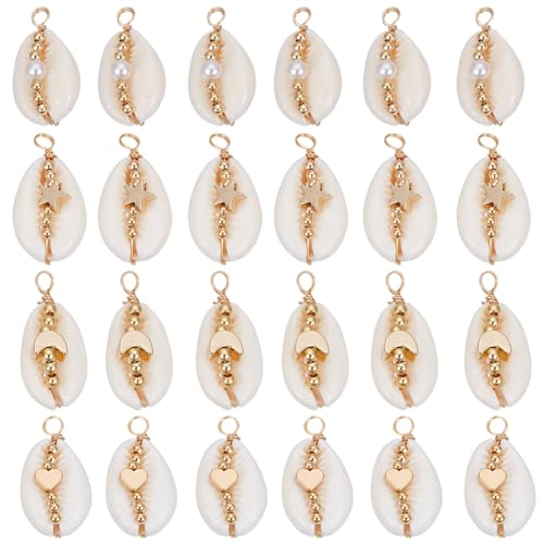 SUNNYCLUE 1 Box 24 Stück 4 Stile Kauri Muschel Anhänger Natürliche Muschel Anhänger Goldweiß Sommer Ozean Muscheln Mit Stern Mond Herz Perlenanhänger Für Die Schmuckherstellung Armbänder Halsketten Fr SUNNYCLUE 1 Box 24 Stück 4 Stile Kauri Muschel Anhänger Natürliche Muschel Anhänger Goldweiß Sommer Ozean Muscheln Mit Stern Mond Herz Perlenanhänger Für Die Schmuckherstellung Armbänder Halsketten Fr von SUNNYCLUE