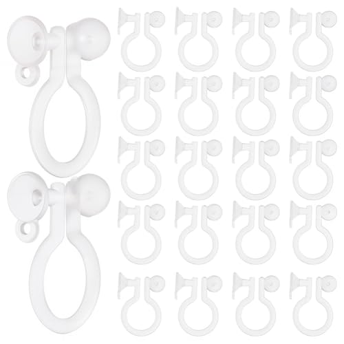 SUNNYCLUE 1 Box 250 Stück 10mm Clip On Ohrringzubehör Clip On Ohrringkonverter Nicht Durchstochene Ohrringe Schmerzloser Kunststoff Transparenter Typ Ohrringzubehör Für Die Schmuckherstellung Zubehör von SUNNYCLUE