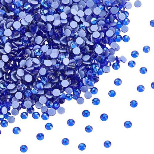 SUNNYCLUE 1 Box 2880 Stück Blaue Flatback Strasssteine Hotfix Glas Strasssteine 2.7mm Metallisch Rund Winzige Hot Fix Kristalle Edelsteine Zum Selbermachen Basteln Kleidung Schuhe Taschen Dekoratione von SUNNYCLUE