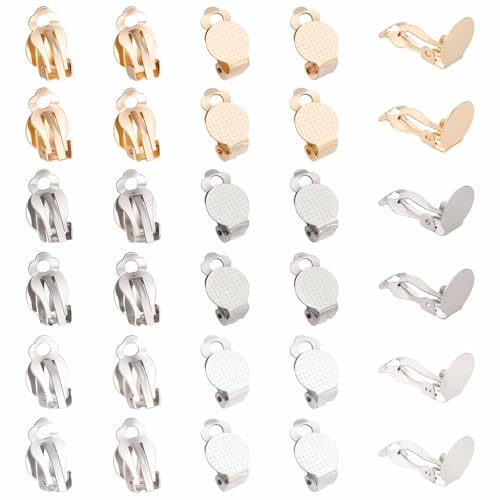 SUNNYCLUE 1 Box 30 Stück 3 Farben Ohrclips Zubehör Runde Flache Rückseite Ohrringclips Edelstahl Ohrringkonverter Nicht Durchbohrte Ohrringeinstellungen Für Frauen Erwachsene Schmuckherstellung DIY Ha SUNNYCLUE 1 Box 30 Stück 3 Farben Ohrclips Zubehör Runde Flache Rückseite Ohrringclips Edelstahl Ohrringkonverter Nicht Durchbohrte Ohrringeinstellungen Für Frauen Erwachsene Schmuckherstellung DIY Ha von SUNNYCLUE