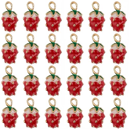 SUNNYCLUE 1 Box 30 Stück Emaille Erdbeer Anhänger Rote Frucht Anhänger Großpackung Legierung 3D Erdbeeren Mit Schlaufe Frühlings Und Sommerfrucht Anhänger Für Die Schmuckherstellung Basteln von Halsk SUNNYCLUE 1 Box 30 Stück Emaille Erdbeer Anhänger Rote Frucht Anhänger Großpackung Legierung 3D Erdbeeren Mit Schlaufe Frühlings Und Sommerfrucht Anhänger Für Die Schmuckherstellung Basteln von Halsk von SUNNYCLUE