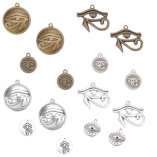 SUNNYCLUE 1 Box 32Stück 8Stile Auge Des Horus Charms Flache Runde Legierung Tibetischer Stil Vintage Anhänger Ägyptische Metall Charms Für DIY Strass Halsketten Armbänder Schmuckherstellung Zubehör SUNNYCLUE 1 Box 32Stück 8Stile Auge Des Horus Charms Flache Runde Legierung Tibetischer Stil Vintage Anhänger Ägyptische Metall Charms Für DIY Strass Halsketten Armbänder Schmuckherstellung Zubehör von SUNNYCLUE