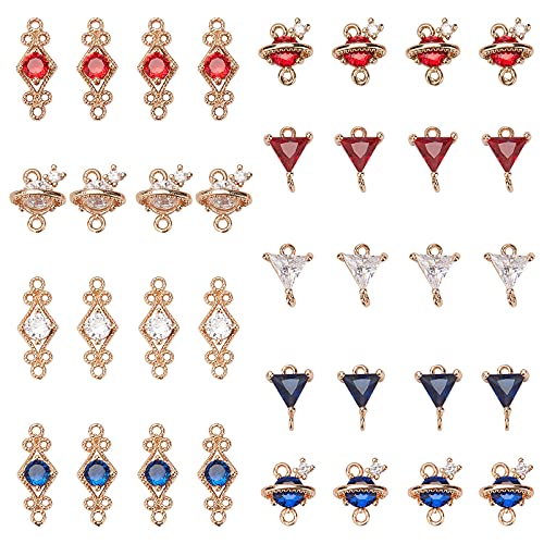 SUNNYCLUE 1 Box 36 Stück 3 Farben Glasverbinder Charms Facettierter Edelstein Strass Links Anhänger Rhombus Planet Dreiecksform Mit Doppelten Messingschlaufen Für Die Schmuckherstellung SUNNYCLUE 1 Box 36 Stück 3 Farben Glasverbinder Charms Facettierter Edelstein Strass Links Anhänger Rhombus Planet Dreiecksform Mit Doppelten Messingschlaufen Für Die Schmuckherstellung von SUNNYCLUE