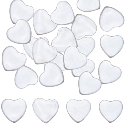 SUNNYCLUE 1 Box 38 Stück Muschelperlen Perlmuttperlen Herzperlen Weiße Sommerherz Liebesperle Natürliche von SUNNYCLUE