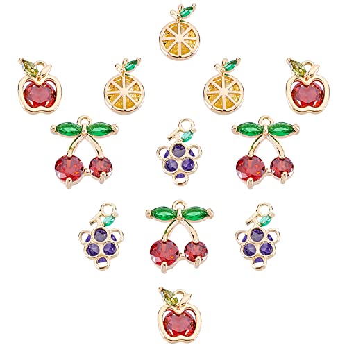 SUNNYCLUE 1 Box 4 Stile Obst Charm Anhänger Messing Micro Pave Zirkonia Charms Bunte Strass Kirsche Traube Zitrone Apfel Anhänger Für DIY Armbänder Basteln Zubehör SUNNYCLUE 1 Box 4 Stile Obst Charm Anhänger Messing Micro Pave Zirkonia Charms Bunte Strass Kirsche Traube Zitrone Apfel Anhänger Für DIY Armbänder Basteln Zubehör von SUNNYCLUE