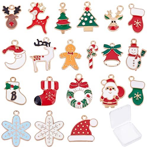 SUNNYCLUE 1 Box 40 Stück 20 Stil Weihnachts-Emaille-Charms Rentier-Charms Weihnachtsmann-Charm-Anhänger Schneeflocken-Charms Für Die Schmuckherstellung Weihnachten Sockenmütze Lebkuchenmann-Charms Bul SUNNYCLUE 1 Box 40 Stück 20 Stil Weihnachts-Emaille-Charms Rentier-Charms Weihnachtsmann-Charm-Anhänger Schneeflocken-Charms Für Die Schmuckherstellung Weihnachten Sockenmütze Lebkuchenmann-Charms Bul von SUNNYCLUE