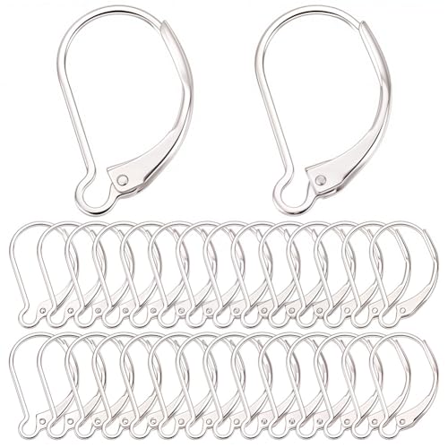 SUNNYCLUE 1 Box 40 Stück 925 Sterlingsilber Plattierte Brisur Ohrringe Französische Ohrringhaken Ohrbügel Für Schmuckherstellung Zubehör DIY Für Baumelnde Ohrringe von SUNNYCLUE