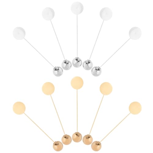 SUNNYCLUE 1 Box 40 Stück Broschennadeln Flache Anstecknadeln Legierung Golden Silber Flach Rund Sicherheitsbroschen Tablettsockel Lünettenfassungen Mit Runden Perlen Für Hochzeitsanzüge Kostüme DIY Sc von SUNNYCLUE