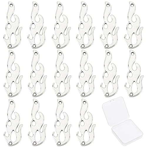 SUNNYCLUE 1 Box 40 Stück Feuer Charm Flamme Charms Bulk Camping Anhänger Vintage Tibetische Legierung Antik Silber Glieder Verbindungsstücke Für Die Schmuckherstellung Charms Halskette Armband DIY Cra von SUNNYCLUE